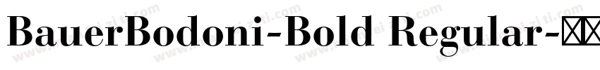 BauerBodoni-Bold Regular字体转换